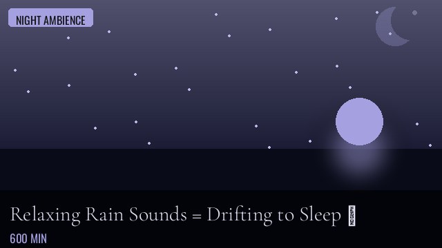 Relaxing Rain Sounds = Drifting to Sleep 😴